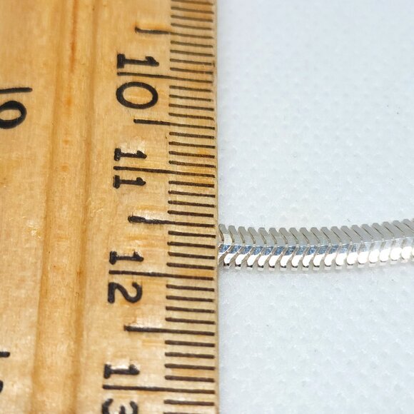 Italian Sterling Silver non-tangle diamond-cut dragon tail chain 20" 13.16 gr - Picture 5 of 6